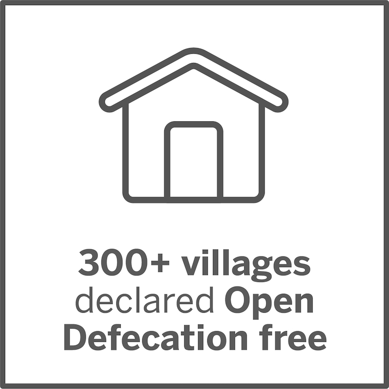 300+ villages declared Open Defecation free